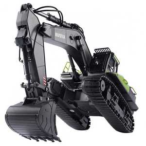 Excavadora RC Huina 1593 a Escala 1/14 de 22 Canales, con Cucharón Metálico y Rotación Infinita, Camión de Control Remoto de Juguete - Product Image 3