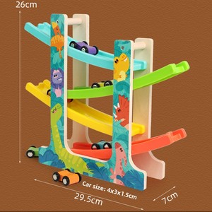 Macchinina Giocattolo Educativa in Legno con Pista Scorrevole ad Alta Velocità a Inerzia per Bambini e Bambine - Vendita all'Ingrosso - Product Image 4