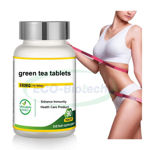 Pour les suppléments de comprimés d'extrait de thé vert biologique OEM pour la santé amincissante et digestive adulte certifié ISO 9001 - Product Image 1