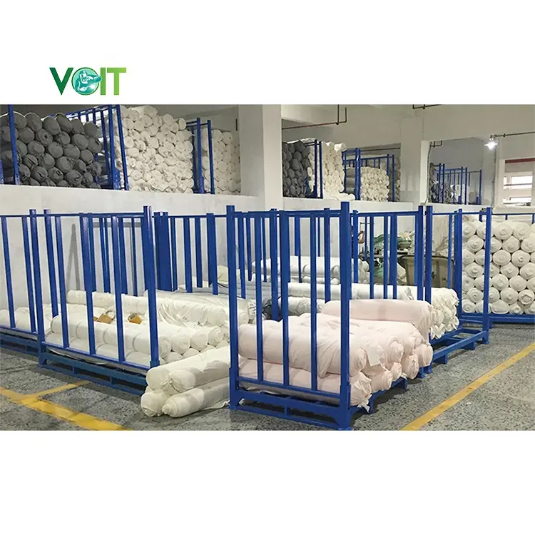 Heavy duty metal collapsible warehouse industrial stacking mattress fabric racks