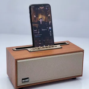 XM-505 Wireless BT Speaker High Volume Desktop Wood Retro Radio Mini Portable Small Sound