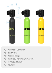 <span class=keywords><strong>Masque</strong></span> de plongée intégral portable basse pression HY Sports DIDEEP <span class=keywords><strong>avec</strong></span> <span class=keywords><strong>bouteille</strong></span> d'air sous-marine et équipement de flottabilité - Product Image 2