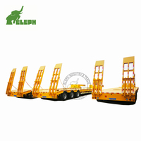 Semi-remorque à plateau surbaissé de 12 m, grande capacité 60-80 tonnes, 2 lignes, 4 essieux, collier de cygne, pour le chargement de camions