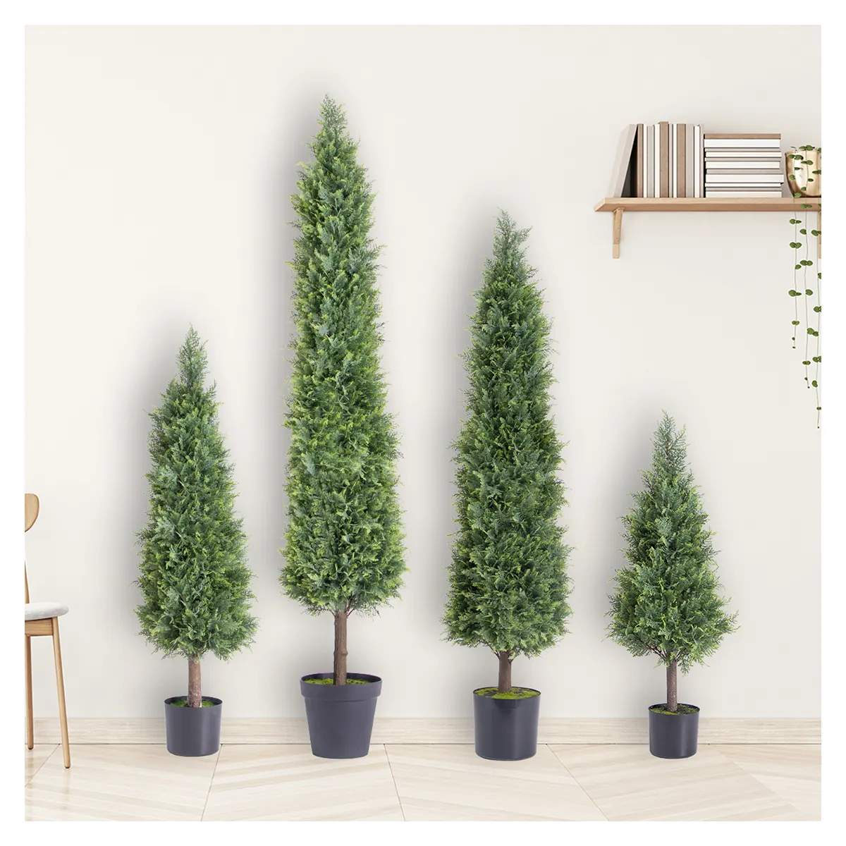 PZ-1-130 personnalisé plante ornementale intérieur bureau plantes en pot bonsaï arbre en plastique arbre de cèdre artificiel