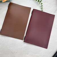 Porte-menu en cuir PU personnalisé pour café, bar, restaurant, livraison rapide, style vintage, couverture de menu A5, livres de menus en cuir