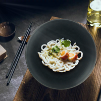 Bol Ramen Ensembles de bols à soupe en grès Ensemble de cuisine personnalisé noir Ustensiles de cuisine Style japonais Grandes nouilles en céramique et restaurant