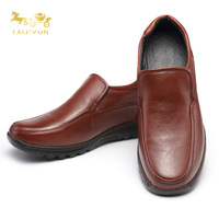 Chaussures décontractées pour hommes TAIJIHUO en cuir véritable respirant à bout carré, rehausseur de 7,1 cm avec ressort caché