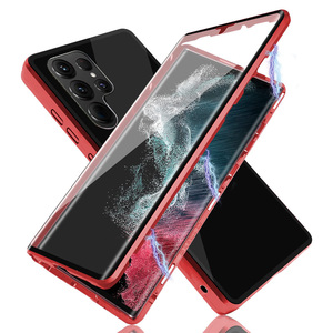 <span class=keywords><strong>Funda</strong></span> de teléfono de cristal templado transparente de doble cara, carcasa de teléfono magnética de 6,8 pulgadas, compatible con <span class=keywords><strong>cargador</strong></span> inalámbrico <span class=keywords><strong>S22</strong></span> <span class=keywords><strong>Ultra</strong></span> - Product Image 1