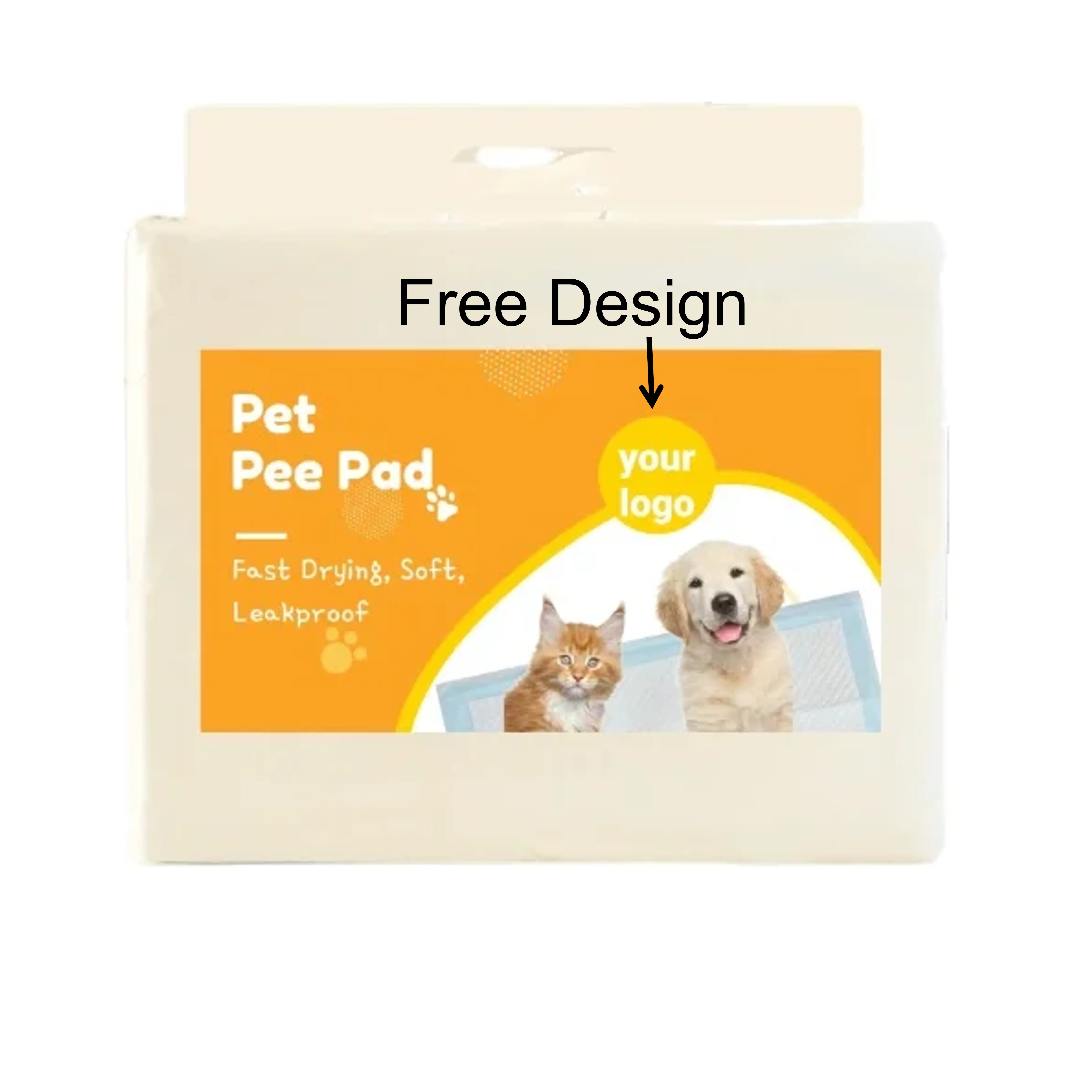 Ücretsiz tasarım sticker 33*45cm hiçbir formaldehit tek kullanımlık süper emici ped köpek eğitim pet underpad