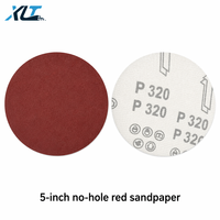 Disque abrasif en oxyde d'aluminium rouge de 5 pouces (125 mm), grain 40-2000, enduit de stéarate, haute qualité, pour ponceuse électrique, réparation de carrosserie automobile