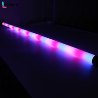 Tube lumineux LED cinétique à longueur personnalisée 40 mm DC12/24v Ucs2903 Ws2811, éclairage de scène, tube LED RGB 360 degrés, tube LED pixel Artnet