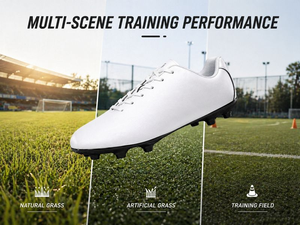 Chaussures de football personnalisées, crampons de <span class=keywords><strong>rugby</strong></span>, chaussures d'entraînement respirantes, légères, antidérapantes pour hommes et femmes, fabrication OEM - Product Image 4