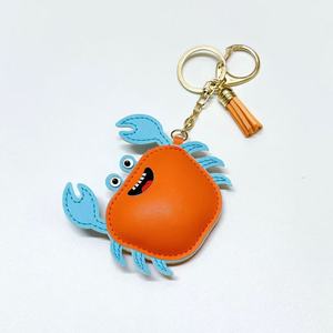 Lindo Llavero <span class=keywords><strong>de</strong></span> Cangrejo <span class=keywords><strong>de</strong></span> Cuero PU con Borla, Adorno <span class=keywords><strong>de</strong></span> Animal Marino <span class=keywords><strong>de</strong></span> Dibujos Animados para Bolsos, Anillo para Llaves, Decoración para Mochilas <span class=keywords><strong>de</strong></span> Mujer - Product Image 5
