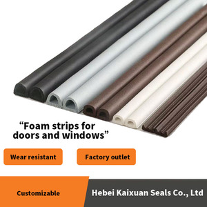 D-Type Soundproof Self-Adhesive Modern Design Foam Sealing <strong>Strips</strong> for <strong>Doors</strong> and windows Custom Shape Extruded Rubber <strong>Strip</strong> <strong>Seals</strong> - Product Image 2