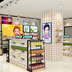 La <span class=keywords><strong>tienda</strong></span> de cosméticos está diseñada <span class=keywords><strong>como</strong></span> <span class=keywords><strong>tienda</strong></span> pequeña de cosméticos, estante de exhibición de productos de belleza y cuidado de la piel - Product Image 3