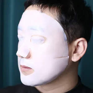 Masque de noix de coco en biocellulose sèche, personnalisé, feuille de masque facial coréen