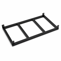 Kit de cadre mural pour animaux de compagnie, cadre de pont métallique rectangulaire avec barres transversales et supports muraux d'angle, noir mat