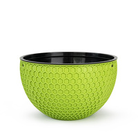 Panier suspendu circulaire auto-arrosant en PP durable traditionnel avec trous de drainage, capacité de 1,28 L pour une utilisation en intérieur/extérieur