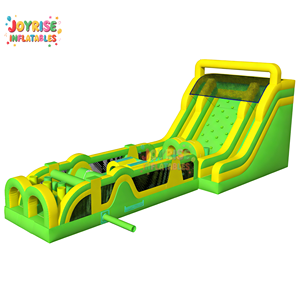 Pista de Obstáculos Inflable Comercial de PVC Vinílico, Pista de Obstáculos Inflable Larga con Tobogán para Eventos - Product Image 3