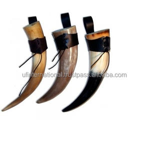 Cadeau de fête unique corne à boire de buffle couleur corne naturelle avec un design personnalisé poli et une taille top vente prix pas cher - Product Image 6