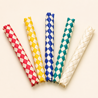 WAFAHOME Jouet à mâcher pour oiseaux, attrape-doigts mignon, pour perroquets, écologique, en bois tressé, tube spiralé coloré, accessoire de cage pour soulager l'ennui