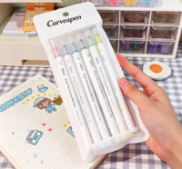 Stylo tampon double pointe japonais en gros, motif floral, marqueur pour enfants, stylo de coloriage pour carnet de notes