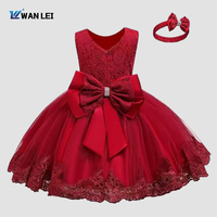 Robe de cérémonie florale en dentelle pour enfants, style princesse, pour filles, idéale pour les fêtes d'anniversaire estivales