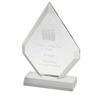 Trophée en acrylique cristallin en forme de cœur, plaque de récompense personnalisée en plexiglas, bloc autoportant