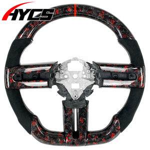 Accesorios Interiores de Coche Volante Deportivo de Fibra de Carbono Forjado para <span class=keywords><strong>Ford</strong></span> <span class=keywords><strong>Mustang</strong></span> <span class=keywords><strong>GT500</strong></span> Shelby 2004-2008 - Product Image 1