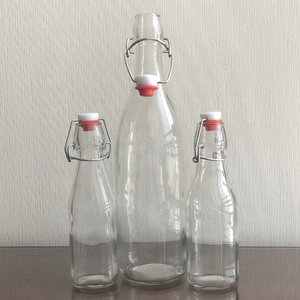 Botellas de Vidrio Transparente Herméticas con Tapa de Presión de 250 ml, 500 ml y 750 ml para Kombucha, Kefir, Jugos, Aceite, Vinagre, Aceite Saborizado - Product Image 2