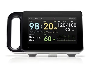 Monitor Veterinario Portátil para Pacientes, ECG, SpO2, NIBP, TEMP, RESP, 8 Formas de Onda, Diseño sin Ventilador para Monitoreo en UCI Animal - Product Image 1