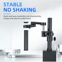 Caméra industrielle SANQTID TD-X6M, microscope électronique numérique 25-230X 360 °   Support rotatif pour réparation de PCB de téléphone portable avec LED