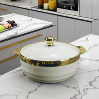 Ensemble de marmites à soupe en céramique personnalisées avec couvercle en verre pour cuisinière à usage domestique cuisine de restaurant pour la cuisson de la soupe