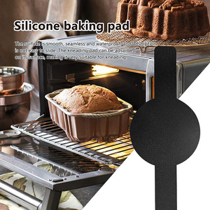 Tapete de silicona negro de 21 cm para horno holandés con asas largas, antiadherente, apto para horno y lavavajillas, herramientas para pan y repostería (borde rojo/azul) - Product Image 4