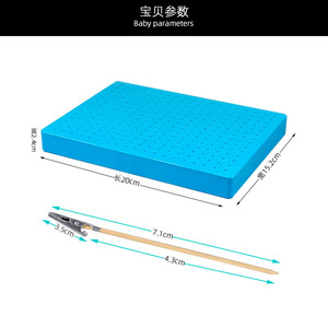 Juego de clips de madera azules grandes para colorear con base de sujeción para pintar y ensamblar modelos, 10 piezas - Product Image 4