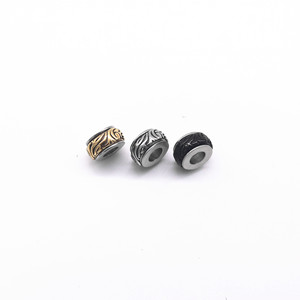 yunnique <b>Titanium</b> Steel Rotatable Charm Pendant Gold Silver Black Round Unisex Everyday Wear Jewelry 8mm GZYP-0957 - Product Image 1