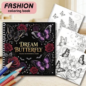 Libro <span class=keywords><strong>da</strong></span> colorare con farfalle, carta spessa e resistente, personalizzabile, stampa OEM per adolescenti, allenamento artistico, fai <span class=keywords><strong>da</strong></span> te, artigianato per le vacanze - Product Image 1