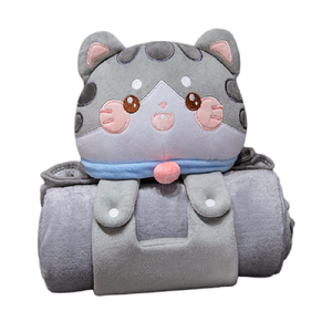 Greenmart OEM y ODM, Almohada Manta 2 en 1 de Peluche de Animales Personalizada, Rellena de Algodón PP Súper Suave, Regalo Divertido y Adorable para Niños - Product Image 1