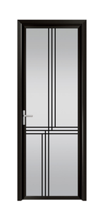 Portes intérieures battantes modernes en alliage d'aluminium imperméables à <span class=keywords><strong>double</strong></span> panneau, <span class=keywords><strong>porte</strong></span> en verre à battants français finie pour hôtel, salle de bain - Product Image 2