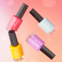 Flacons de vernis à ongles en verre vides avec bouchon hexagonal et pinceau pour emballage cosmétique, contenants cosmétiques avec bouchon à pinceau