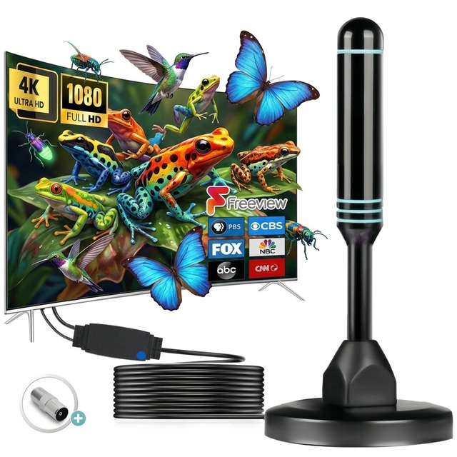 NEW HDTV Antenna Mini High-definition Digital TV Antenna DVB-T2 Portable HD TV Antenna Digital HD Aerial with Amplifier 5M Cable