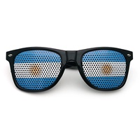 Gafas de Sol Cuadradas con Marco Completo Firstray en Stock 2022 Qatar para 32 Países, con Adhesivos de Banderas, Orificio Pequeño y Protección UV400