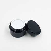 Pot en verre ambré avec bouchon à vis pour crème visage et soins de la peau, emballage individuel pour usage personnel, en carton