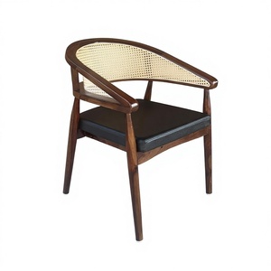 Nouvelle Arrivée - Chaise de Salle à Manger en Bois Massif et Rotin pour Restaurant, Hôtel, Maison - Design Nordique - Product Image 2