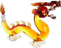 Décanteur Dragon 100% soufflé à la main sans plomb à haute teneur en borosilicate Grande carafe à whisky et vin 10x16"