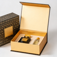 Boîtes à parfum en papier gaufré personnalisées à l'encre de soja, rabat magnétique, 50 ml, boîte cadeau de luxe vide pour parfum, emballage