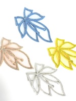 Clip à cheveux en strass à fleurs, simple et élégant, décorations de chaussures, matériel de bijouterie, Qing Yu C021