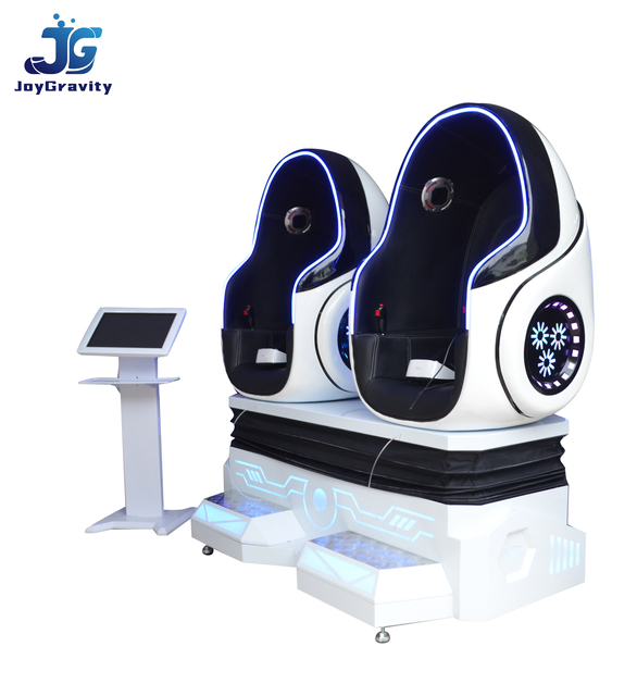 Factory 2 Seats 9D VR Egg Chair Fiberglass Simulator Virtual Reality Cinema Roller Coaster for Amusement Park