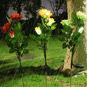 Parche de vegetales para exteriores, luz LED Solar, flor de Color lirio, impermeable, para césped, decoración de vacaciones, luces de jardín - Product Image 6