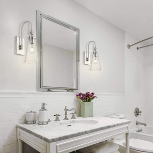 Appliques murales modernes <span class=keywords><strong>de</strong></span> chevet d'hôtel réglables d'intérieur Appliques murales en verre pour vanité Appliques murales d'intérieur à LED pour chambre à coucher - Product Image 2